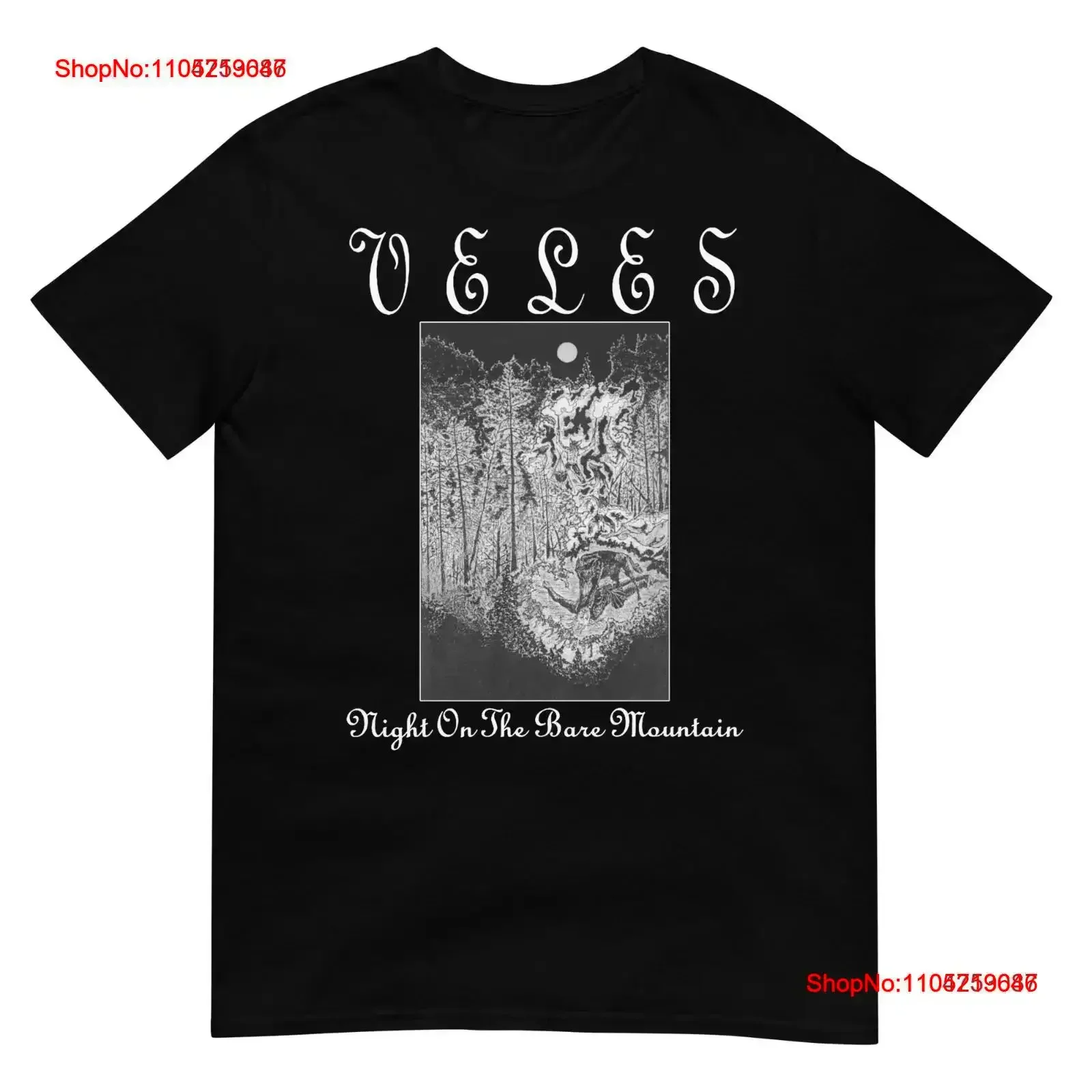 VELES Night On The Bare Mountain One Sided T SHIRT vintage Washed Versatile Stretched designer clothes homme vintage Washed
