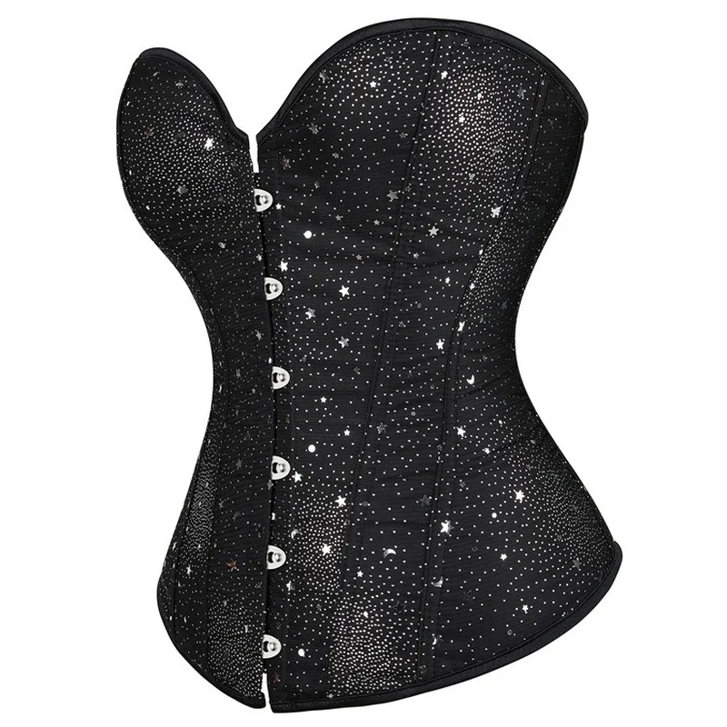 Corset Tights Sexy Palace Shapewear New Starry Black Sexy Wedding Dress Chest Gathered