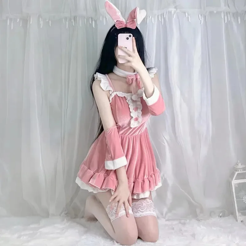 

COSda@Christmas Sexy Lingerie Dress Sweet Bunny Girl Costume Rabbit Woman Set Cosplay Costume Role Play Uniform Stage Performanc