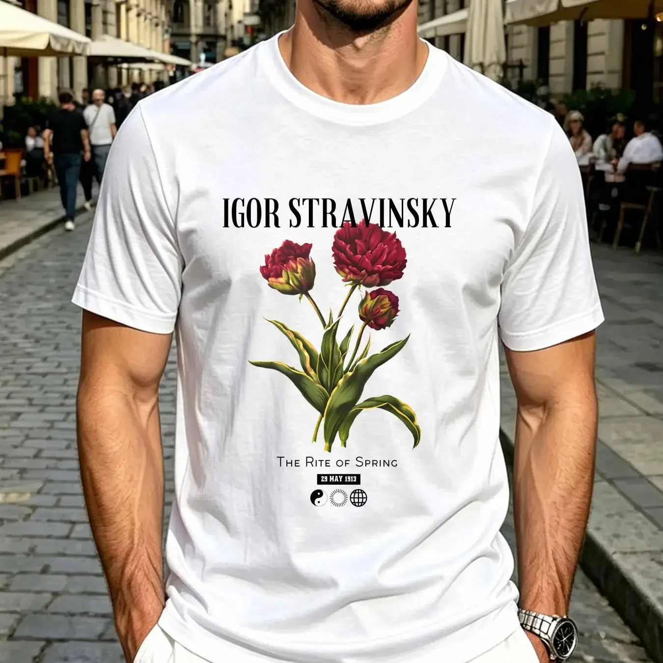 washed T Shirt Stravinsky Rite of Spring classical music gifts art long or short sleeves vintage Washed Versatile Unisex Soft