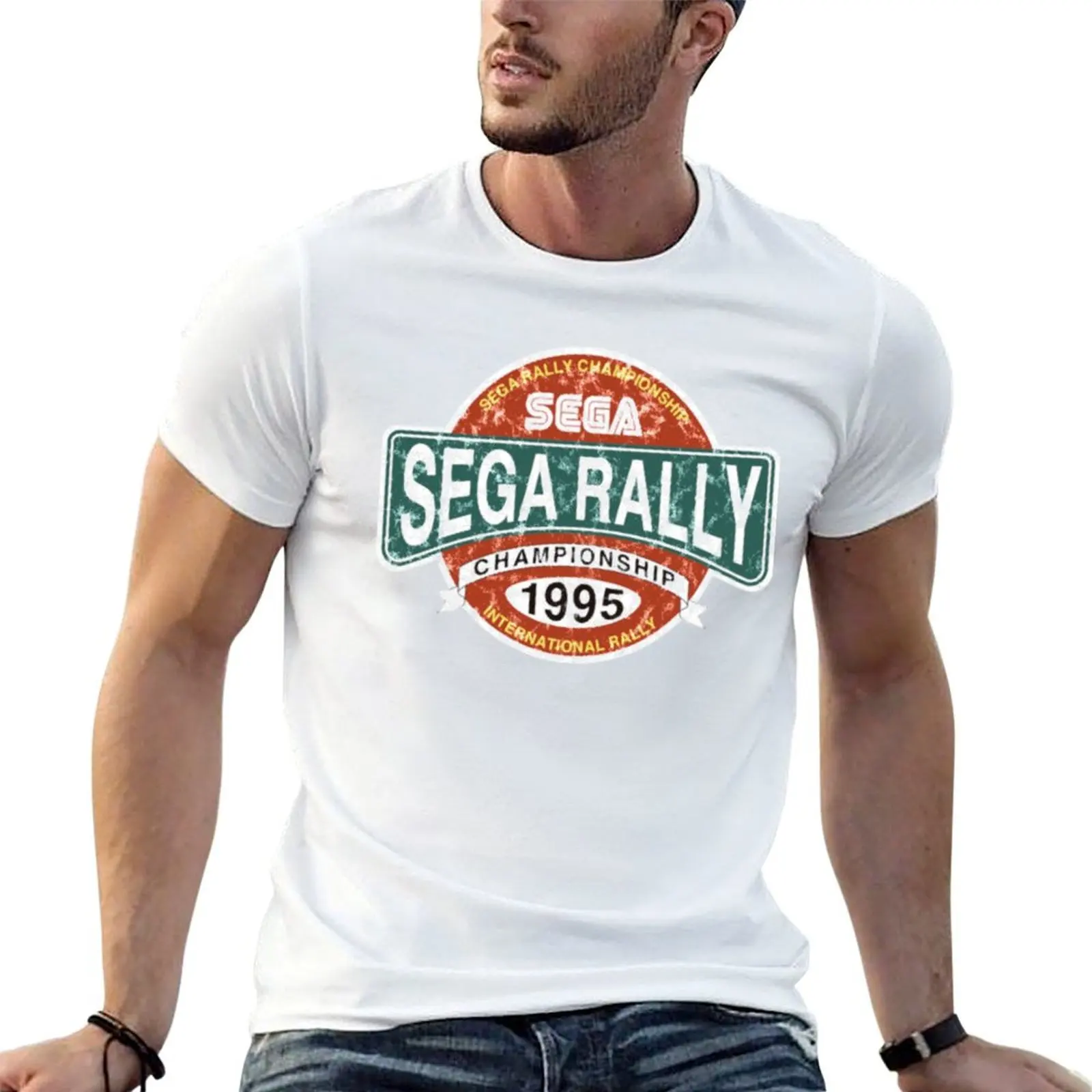 Sega Rally Sega Rally Championship Distressed Logo by BrotherOfPerl_ T-Shirt summer 2026 man t shirt men clothes