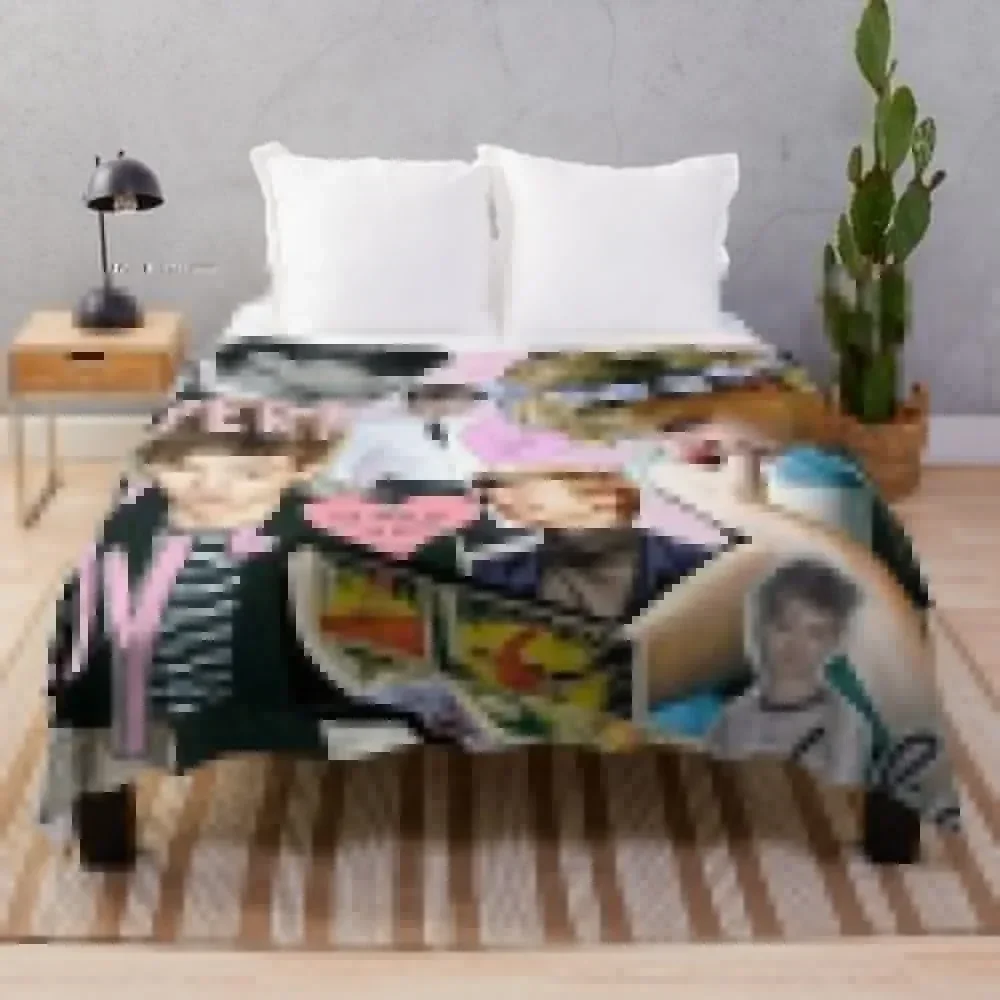 

Brodie collage Throw Blanket Soft Warm Blanket Gift for Grandparents