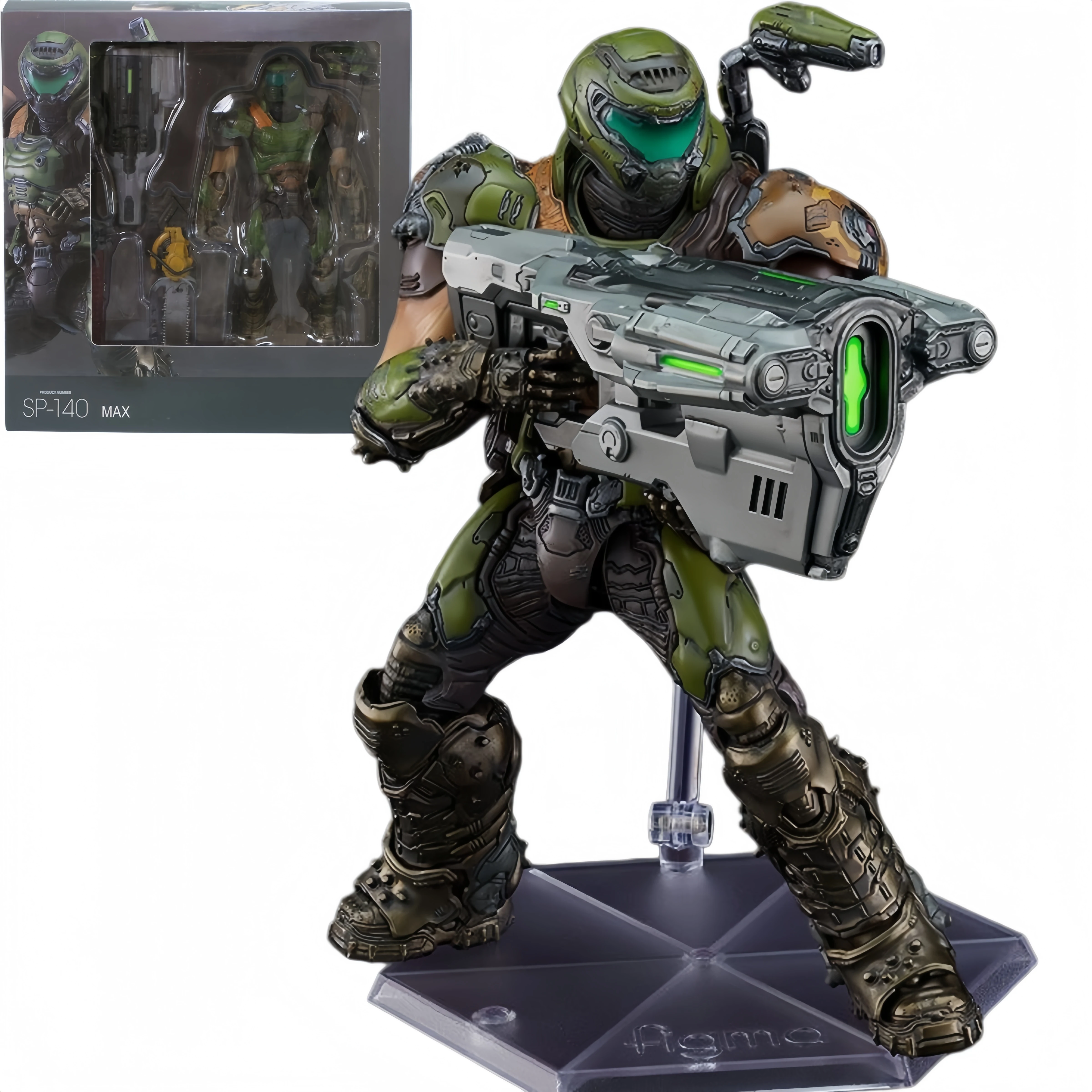 Figma SP 140 Doom Slayer Eternal Actionfigur PVC Bewegliche Figur Anime Destroy Warrior Sammlermodell Spielzimmer Schreibtisch Deko