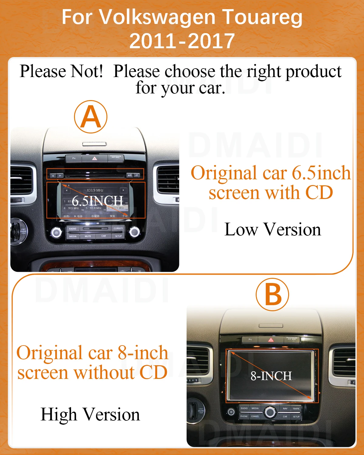 Android 14 Car Multimedia Player GPS Navigation Radio For Volkswagen Touareg 2011-2017 IPS Screen Video 8