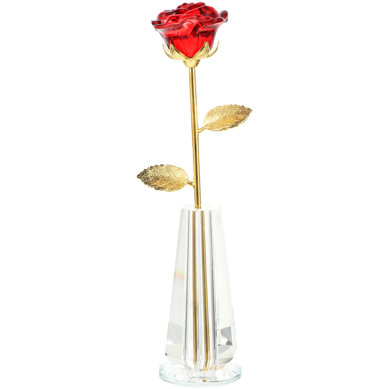 

1Set Valentine's Day Crystal Flower Vase Home Desktop Decoration Living Room Bedroom Table Cabinet Adornment