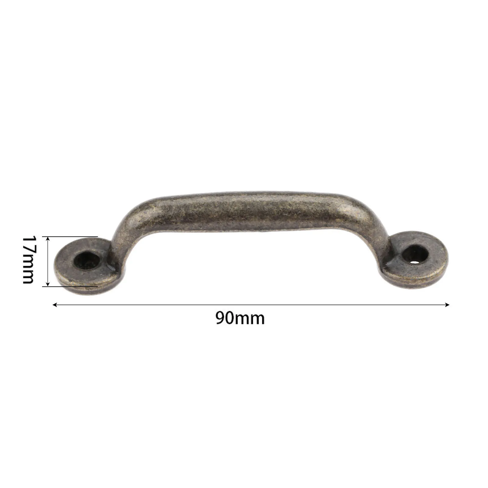 4Pcs Antique Pull Handles for Drawer Cabinet Door Wooden Chest Box Metal Drawer Pulls Handles Wardrobe Pulls Knob 90*17mm +Screw