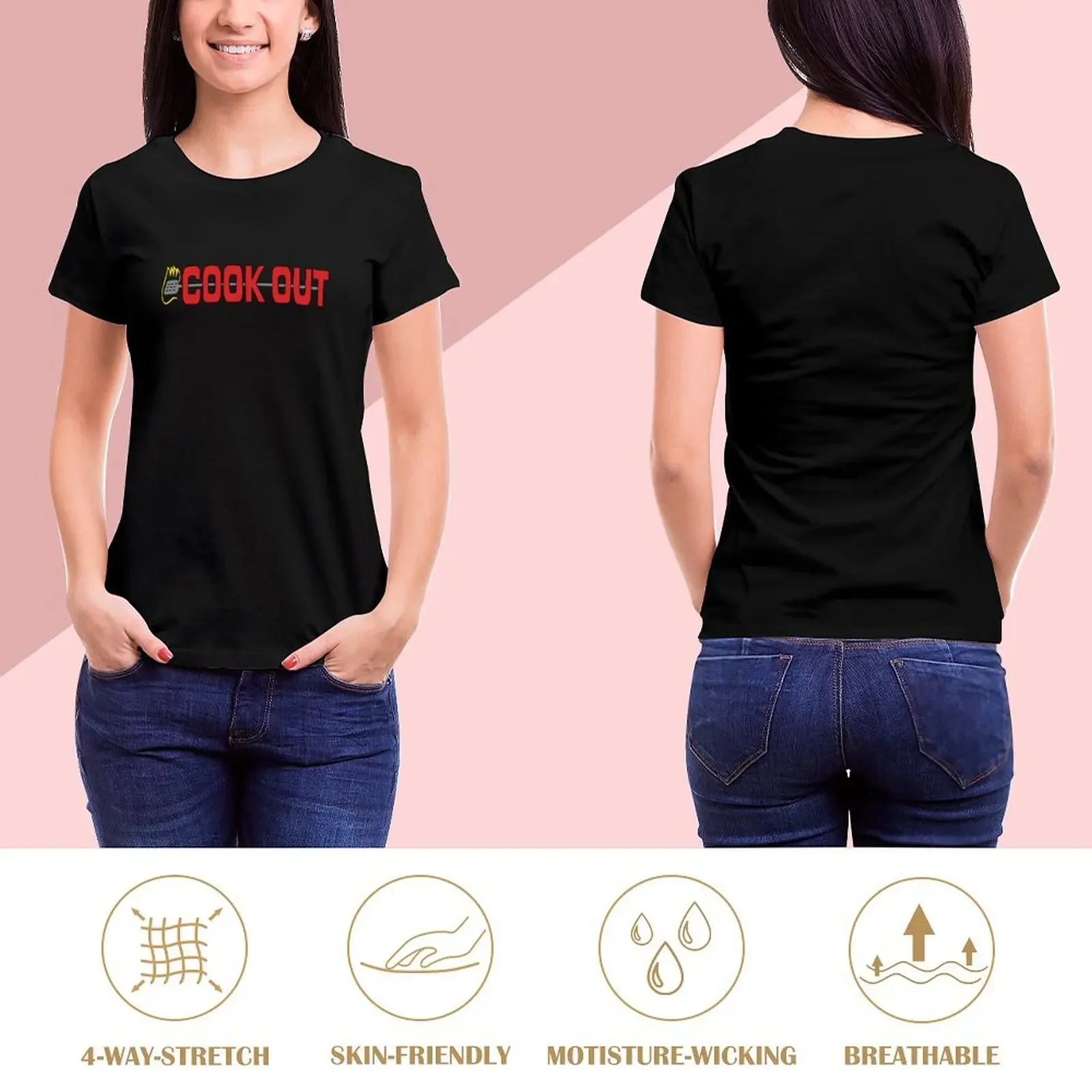 cookout T-Shirt plus sizes tees vintage lady clothes oversized t shirts for Women