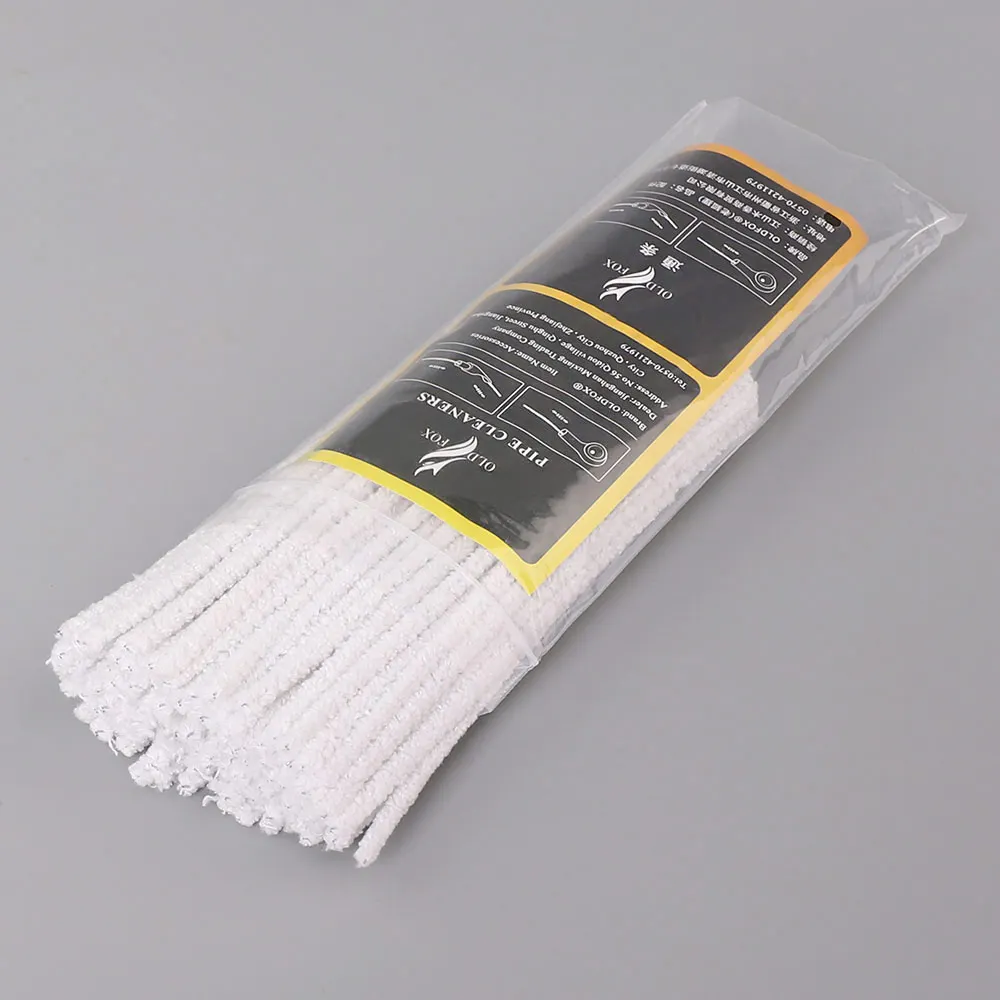 

50/100pcs Cotton Smoking Pipe Cleaner Smoke Tobacco Pipe Cleaning Tool White Cigarette Holder Accessory Pipe mouth clean tool