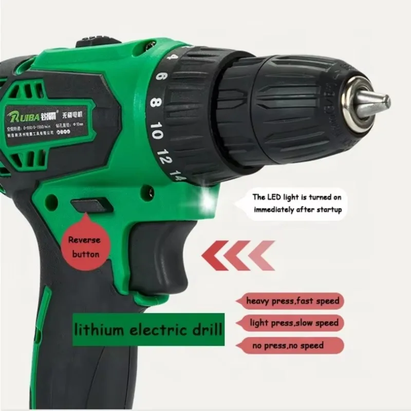 21 Volt Customized OEM Support Brushless Electric Power Drill Machine Variable Speed Cordless Max Drilling Diameter For DIY