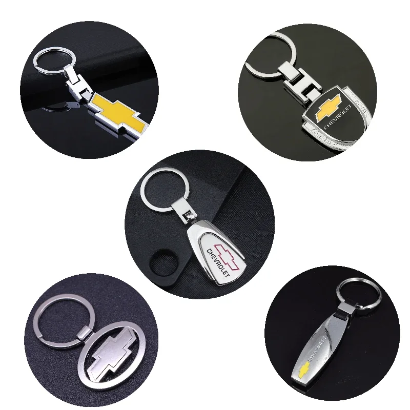 Car Metal Key Ring Keychain for Chevrolet Logo Cruze Aveo Malibu Captiva Lacetti Niva Camaro Sail Cavalier Silverado Accessories