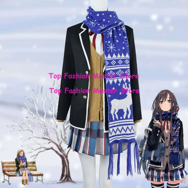 

My Teen Romantic Comedy SNAFU Cosplay Yukinoshita Yukino Cosplay Costume JK Uniform Skirt Scarf Wig Set Halloween Party Outfit