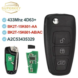 SUPERKEY A2C53435329 433.92MHz FSK 3btn Smart remote Key Fob For Ford Transit Custom 2012 2013 2014 2016 BK2T-15K601-AA/AB/AC