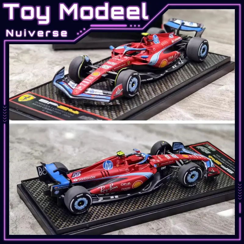 

BBR 2024 Гран-при Майами Ferrari SF24 1/18 # Металлическая статическая модель болида Формулы-1 Leclerc F1, 16 см, высококачественный коллекционный подарок для мальчиков