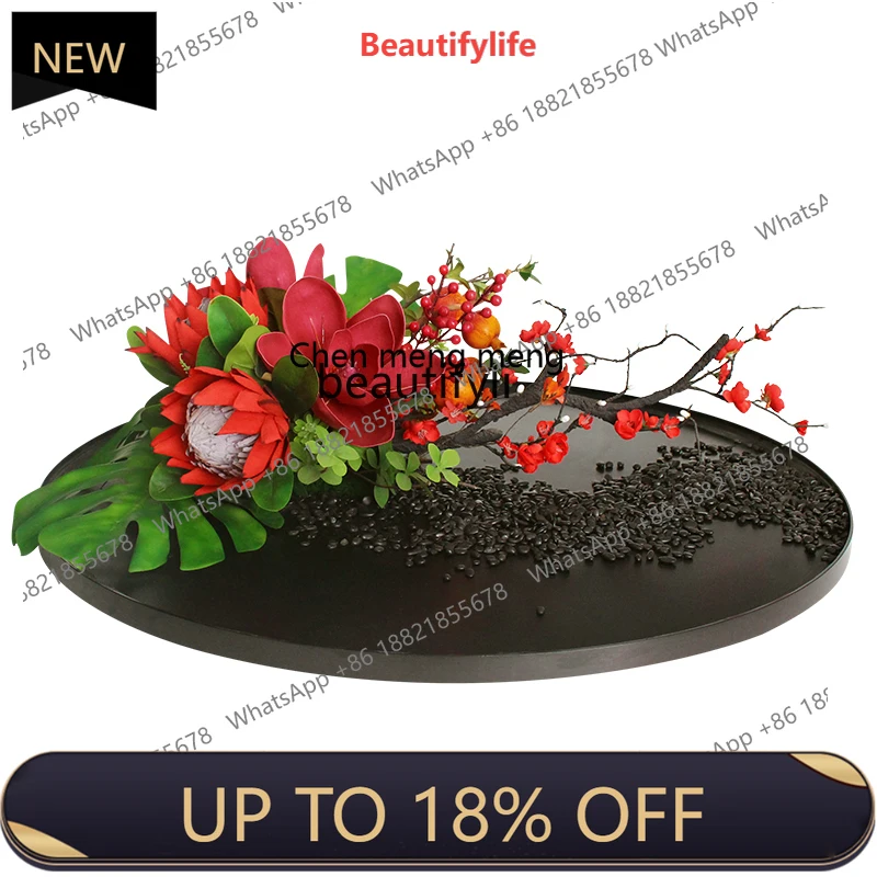 

Hotel Dining Table Decoration Flower Simulation Fake Flower Large round Table Turntable Decoration Creative round Table Flower