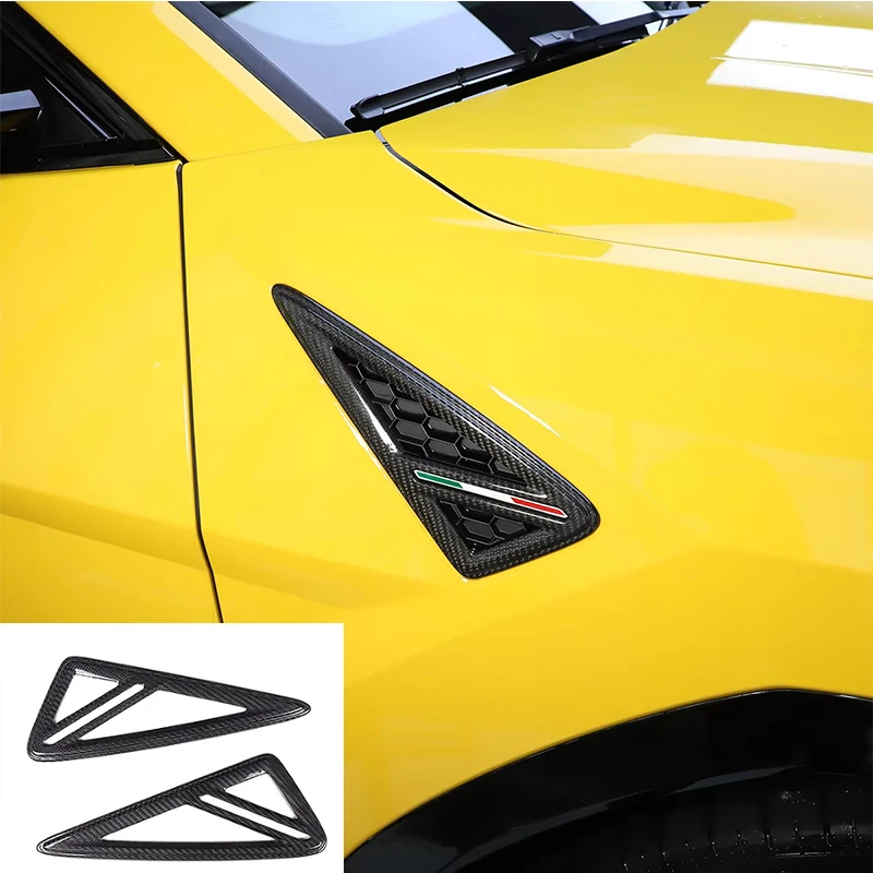 

For Lamborghini URUS 2018-2023 Real Carbon Fiber Car Side Fender Vent Frame Cover Trim Sticker Car Accessories