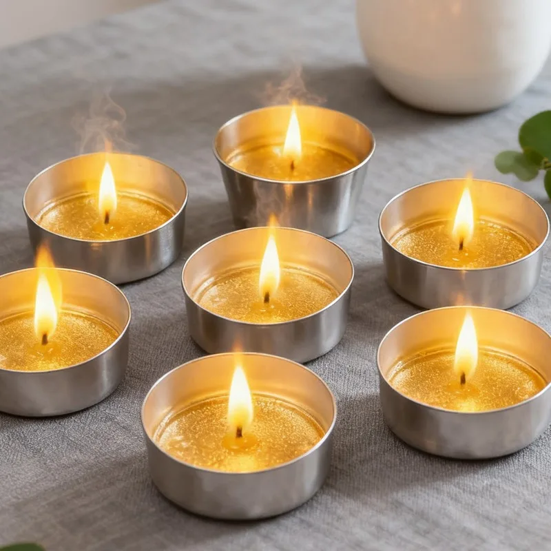 20/500 قطعة شمعة الألومنيوم صنع كوب شمعة الفتائل الحاويات أصحاب DIY بها بنفسك الزفاف ضوء الشموع عشاء الديكور Tealight صناديق #2