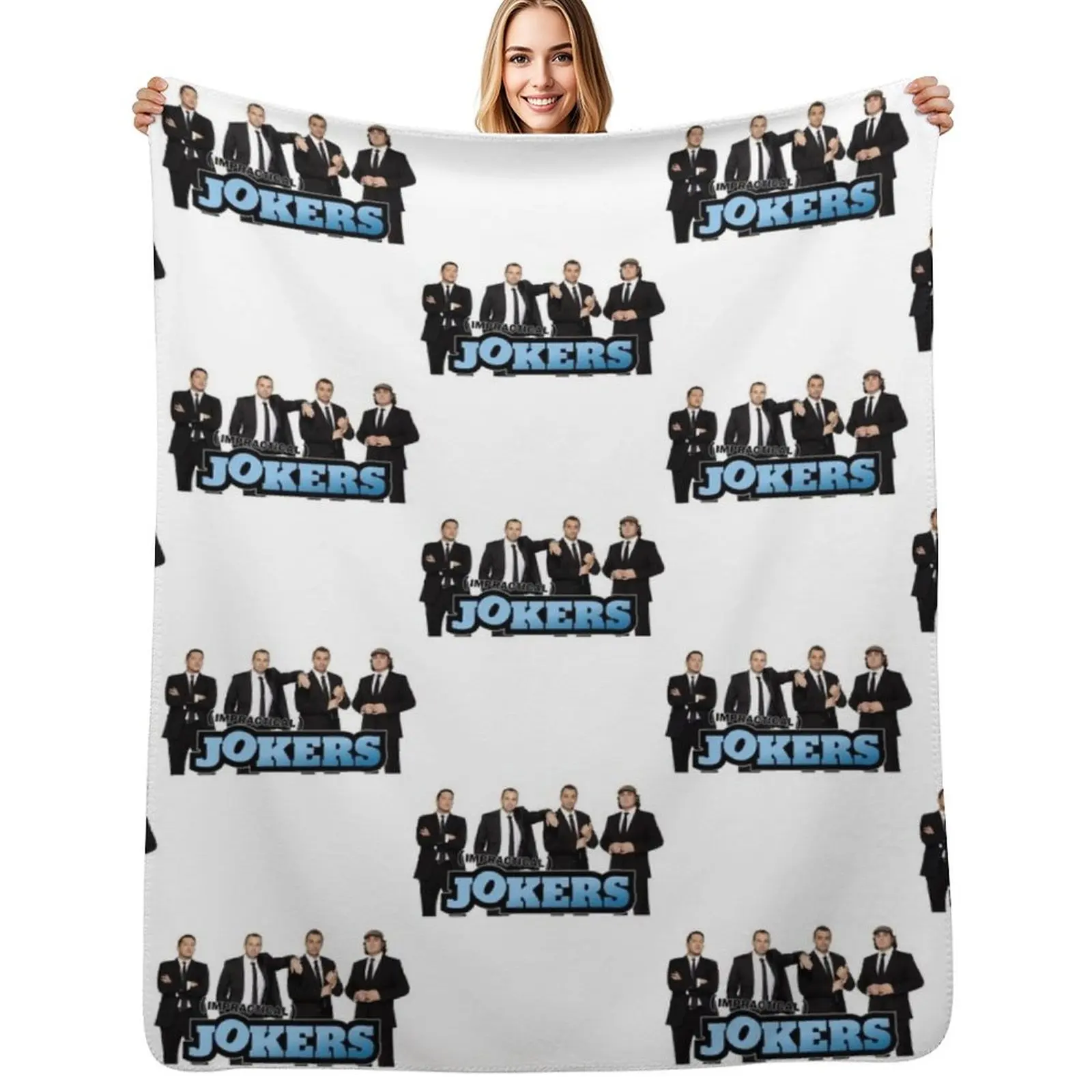 Impractical Jokers Throw Blanket Flannels Cute Plaid Decoratives Plush Weighted Blankets