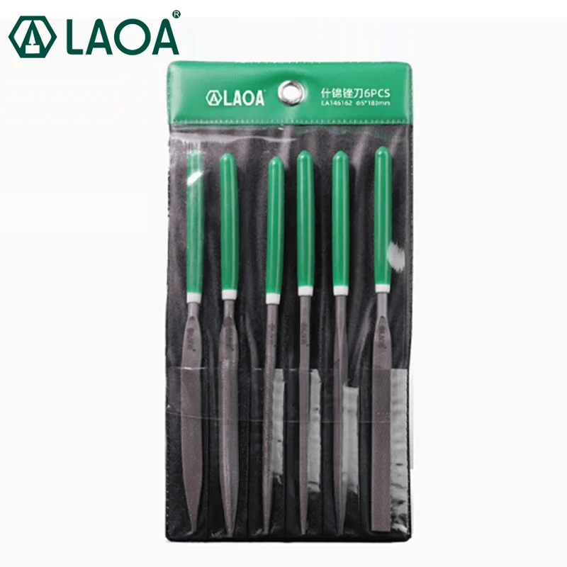 LAOA Mini File Set, Coarse Tooth Square Half-Round Triangular Files, Wood Working Polishing Tools