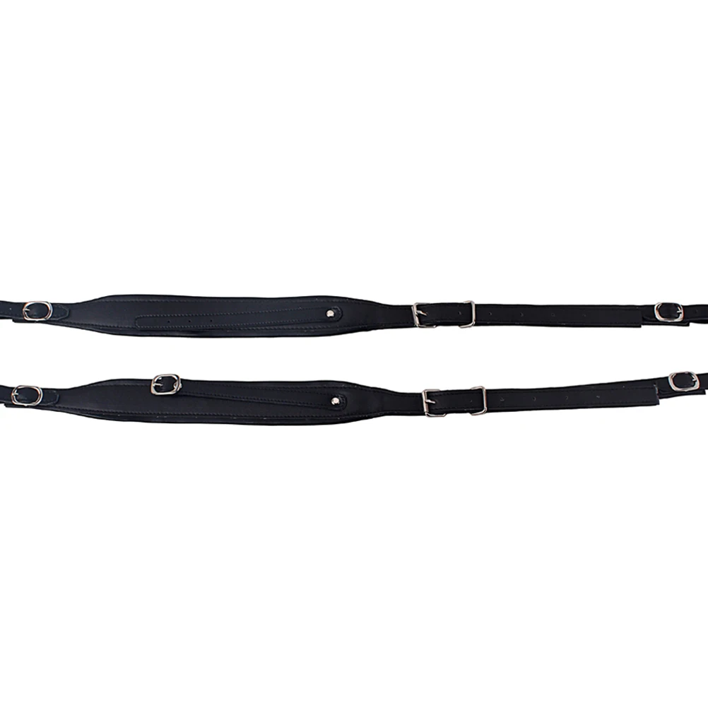 

Accordion Shoulder Strap Black Synthetic Belt Strong Buckles Comfortable for Performance Practice Bass