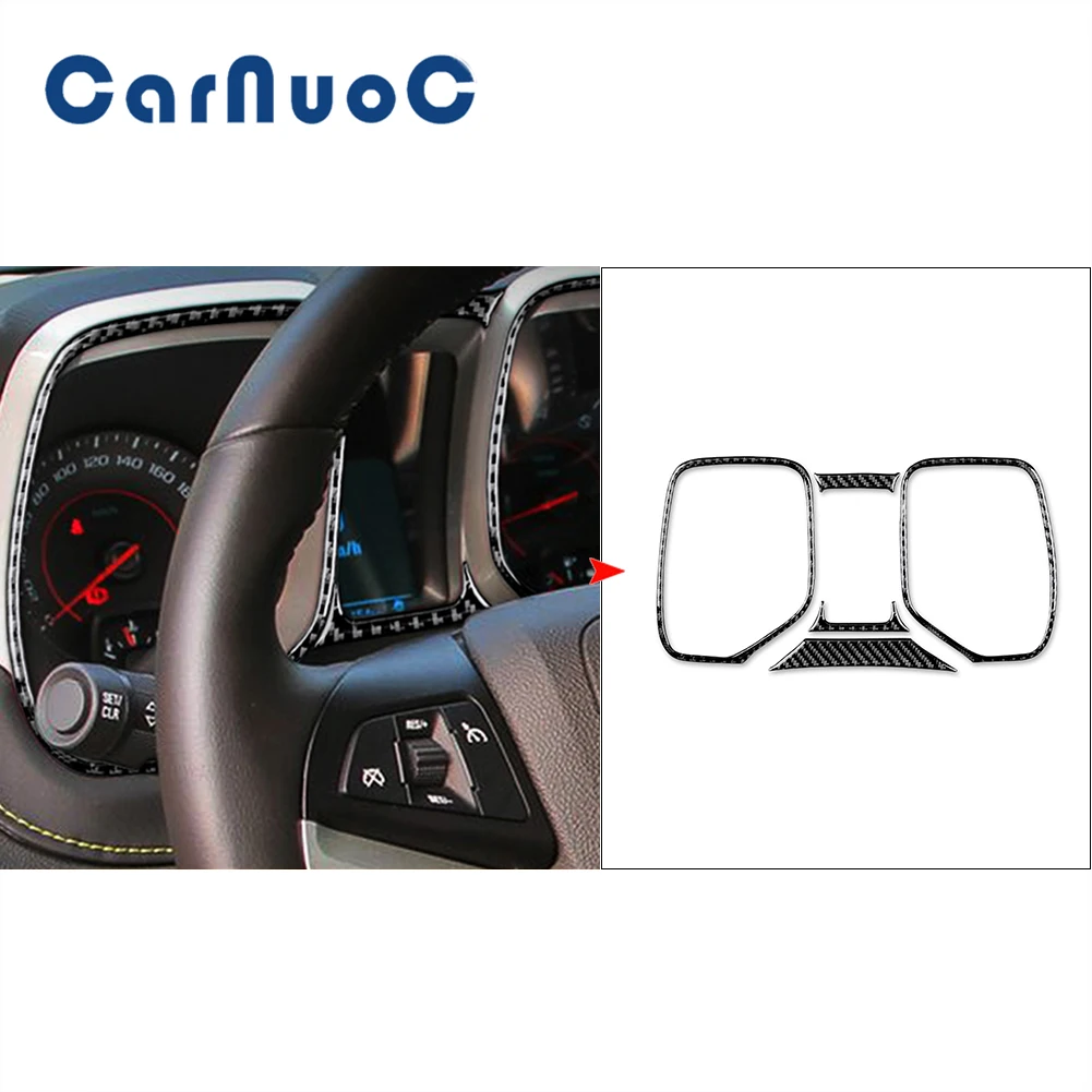 

Car Carbon Fiber Stickers For Chevrolet Camaro 2010-2015 Speedmeter Decorative Strips Interior Cover Trim Accessories