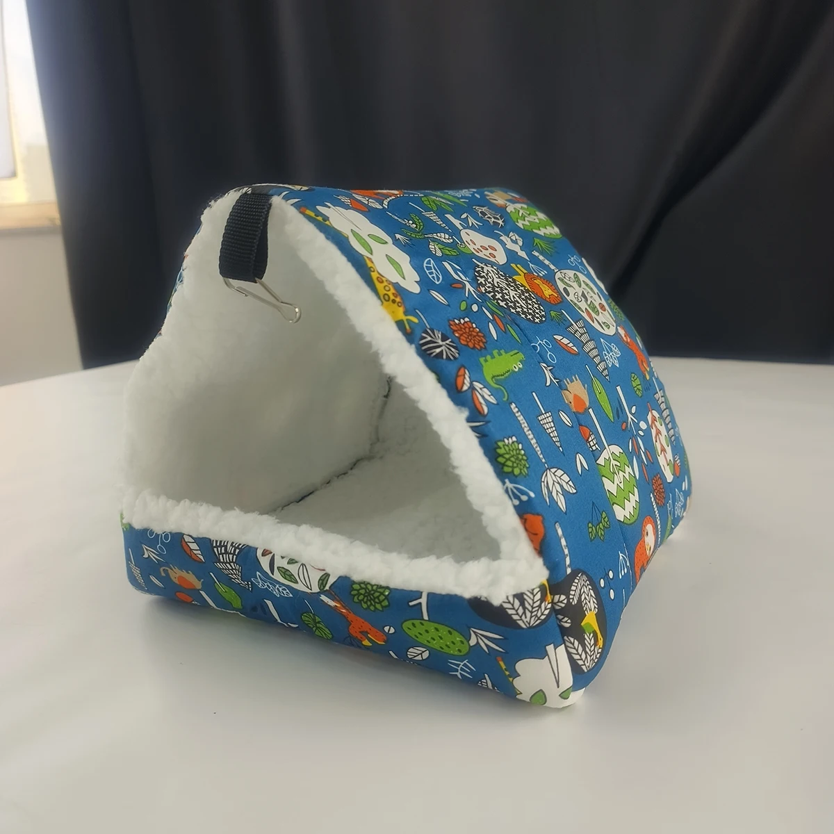 Papageien- und Hamsternest aus Isolierwatte, Vogelnest aus Fleece, Verdickt für den Winter, Beliebtes Kleintierzubehör für Papageien und Hamster – Detail 11