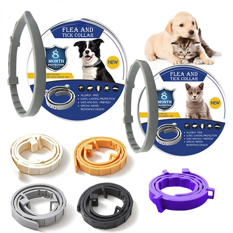 Pet Anti Flea Collar Adjustable Antiparasitic Cat Dog Necklace Portable Outdoor Anti-mosquito & Insect Repellent Pet Supplies