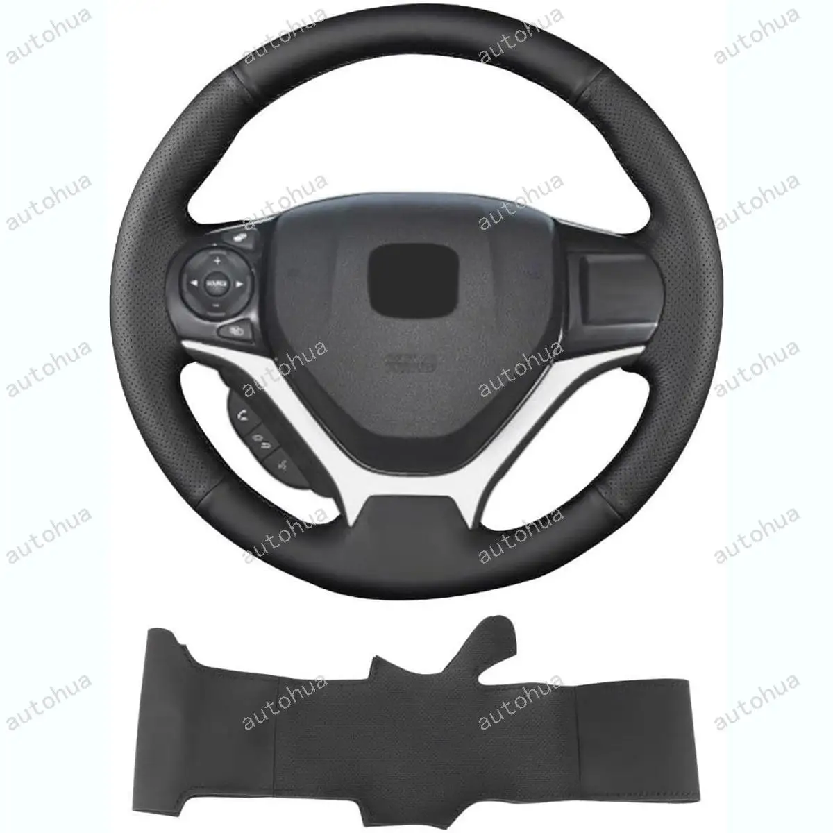 

Steering Wheel Cover for Honda Civic Sport 2015/Civic Tourer 2014/ Sedan GasHybrid 2013/Civic Si SedanHybrid HF Coupe 2012