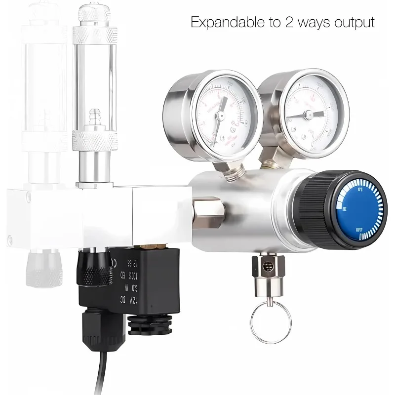 Dual Stage Co2 Regulator, Pro-Master Series  Integrated Bubble Counter and Adjustable Output Pressure