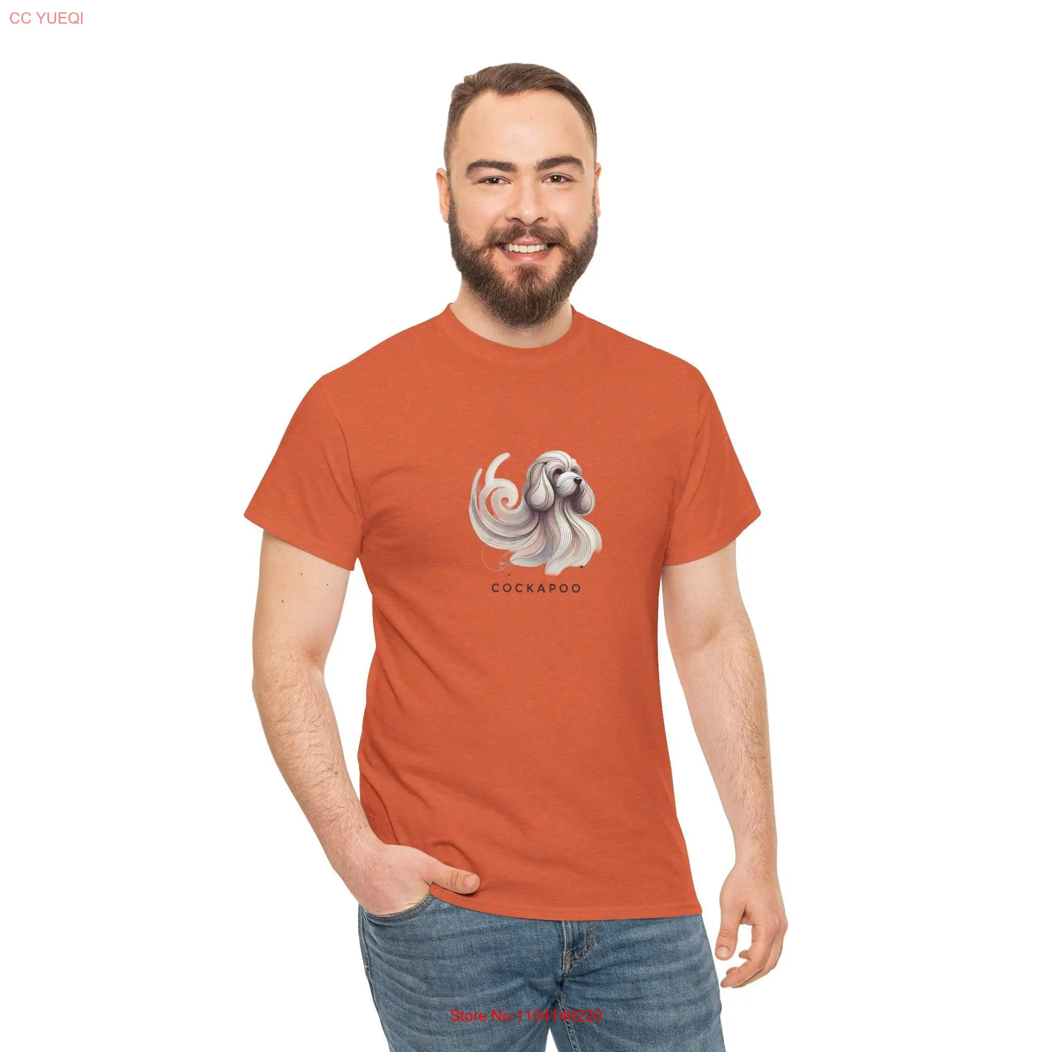 Elegant Cockapoo Flowing Line Art T Shirt for Dog Lovers Unique Design Pet Parents Perfect Enthusiasts