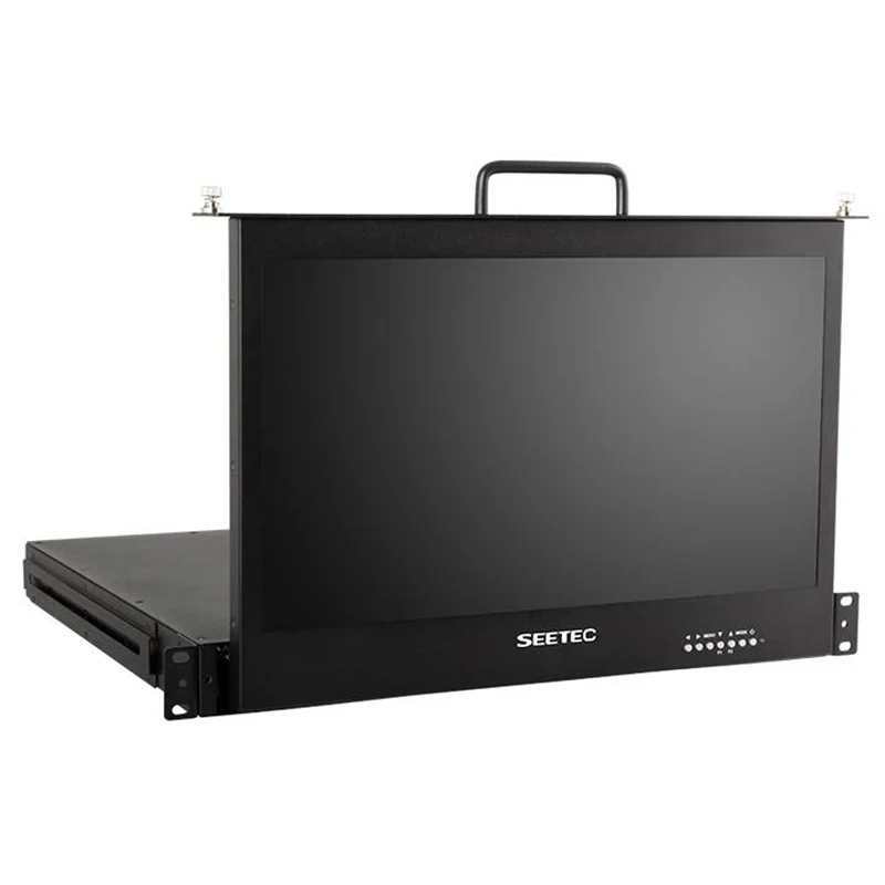 SEETEC 17.3 Inch 1RU Pull Out Rack Mount Monitor Full HD 1920x1080 SC173-HSD-56 for Broadcast Director Monitor