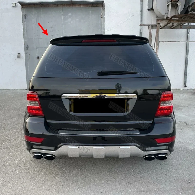 For Benz ML Class W164 GEN 2 ML500 ML350 300 ML280 Carbon Fiber Rear Trunk Lid Car Spoiler Ducktail Lip Wings 06-12