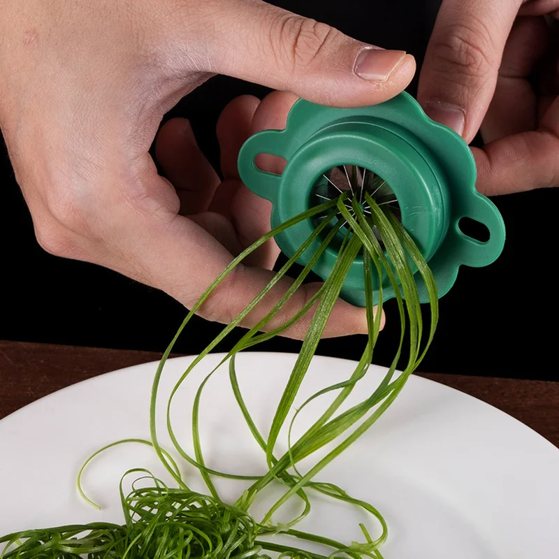 New Green Onion Easy Slicer  Shredder Plum Blossom Cut Green Onion Wire Drawing Kitchen Superfine Vegetable Shredder