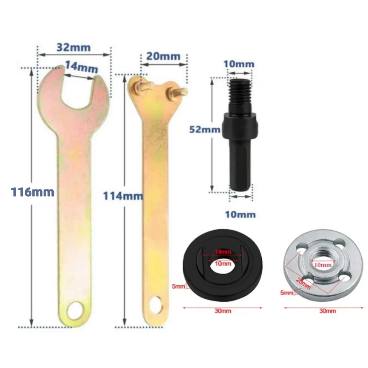 10mm Electric Drill Conversion Angle Grinder Connecting Rod for Cutting Disc Polishing Wheel Metals Handle Holder Adapter