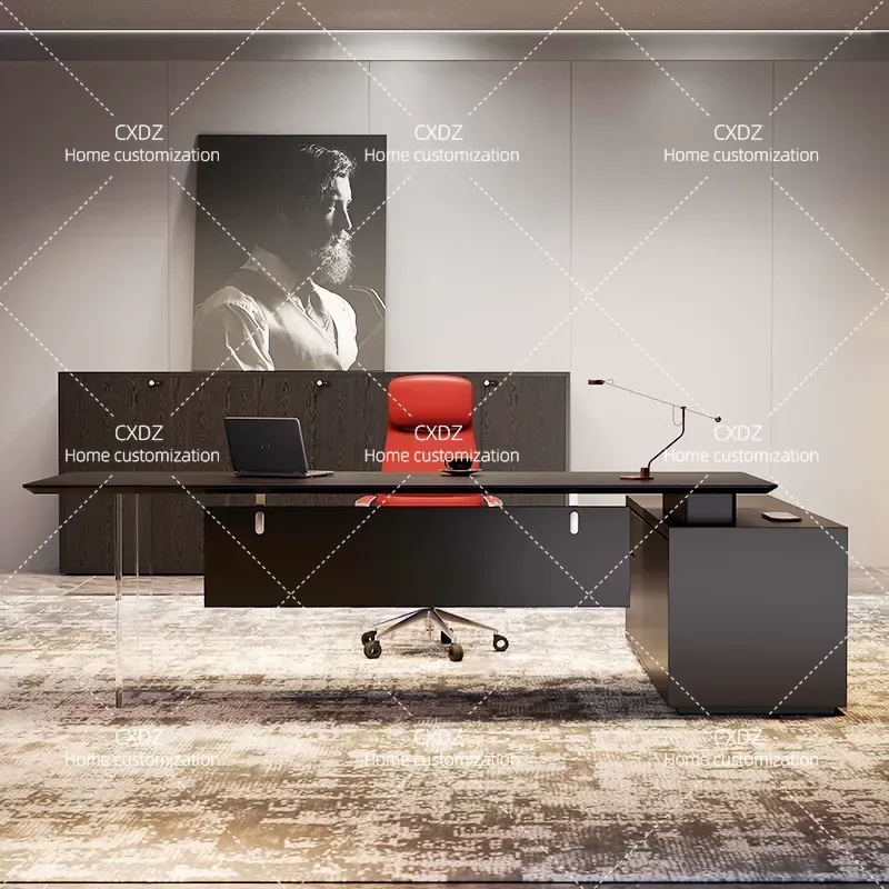 Acrylic Transparent Executive Desk Modern Light Luxury High End Creative Office Table for Manager President