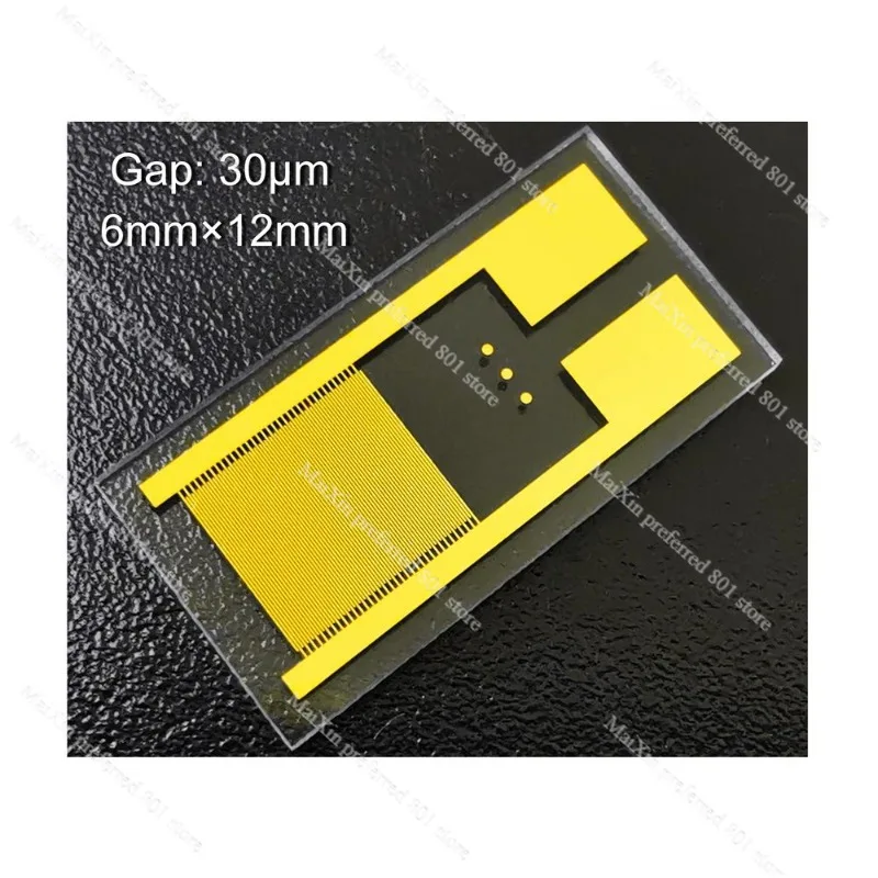 

30μm Interdigital Electrode Quartz Glass MEMS Sensor Gas Bio‑Electrochemical Photoelectric Detection Component