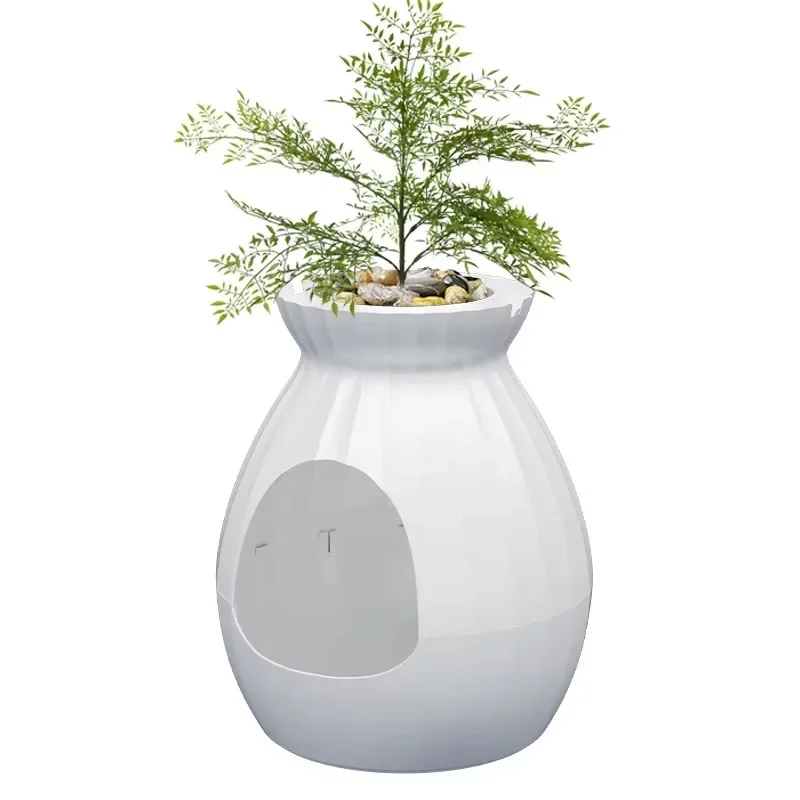 Pet supplies Modern flower pot style cat litter box, intelligent smell control, fashionable home decoration