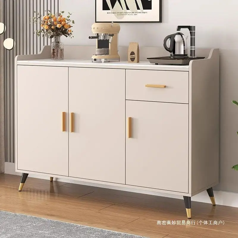 

High-end rock slab living room dining side cabinet wall cabinet integrated light luxury simple home living room kitchen storage
