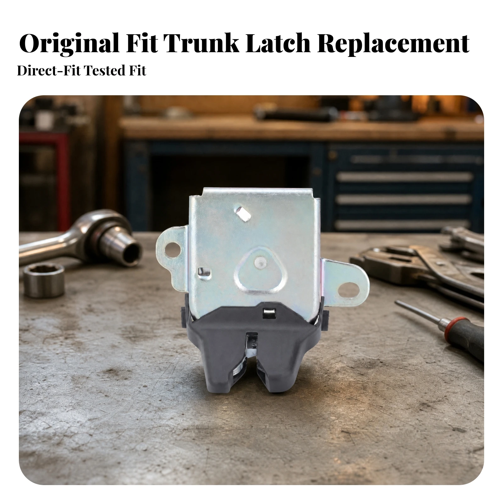 Automotive Part Mechanical Automotive Trunk Lid Lock and Latch Assembly for DIY Auto Repair Enthusiasts, Vehicle Maintenance