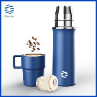 Fjbottle 600ml Thermo Bottle Stainless Steel Water Bottle Travel Cup with Handle Thermal Insulation Coffee Cup Drinking Utensil