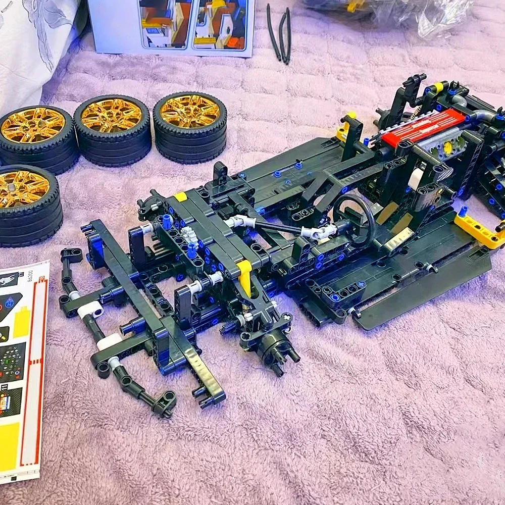 High Tech Classic Technical Super Speed Sports 1:8 Scale Model Car Lamb Building Blocks Bricks Assembly Sets Toys For Kids Gifts