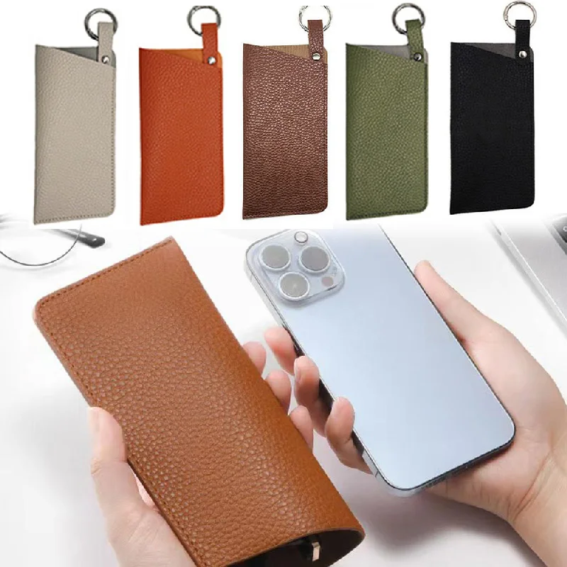 Brillentasche aus Leder, tragbarer Sonnenbrillen-Organizer, staubdichte Brillenaufbewahrungsbox für Reisen, vielseitiger Brillenetui-Organizer