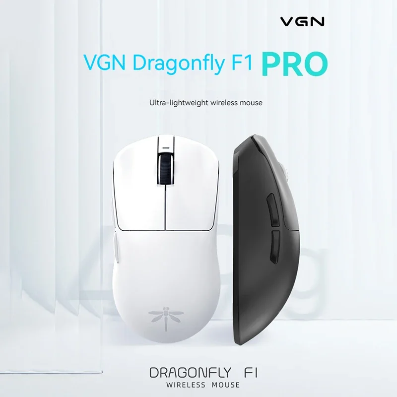 vgn dragonfly mouse sem fio acessorios gamer recarregavel tipo c dual mode fps peso leve pc acessorios f1 pata 3395 24g 01