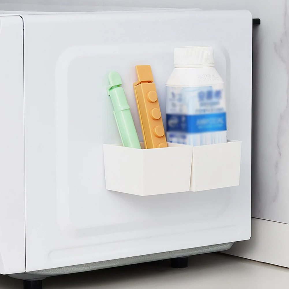 Magnetic Fridge Storage Sundries Storage Refrigerator Organizer Storage Accessory Magnet Plastic Kitchen Supplies Storage Rack