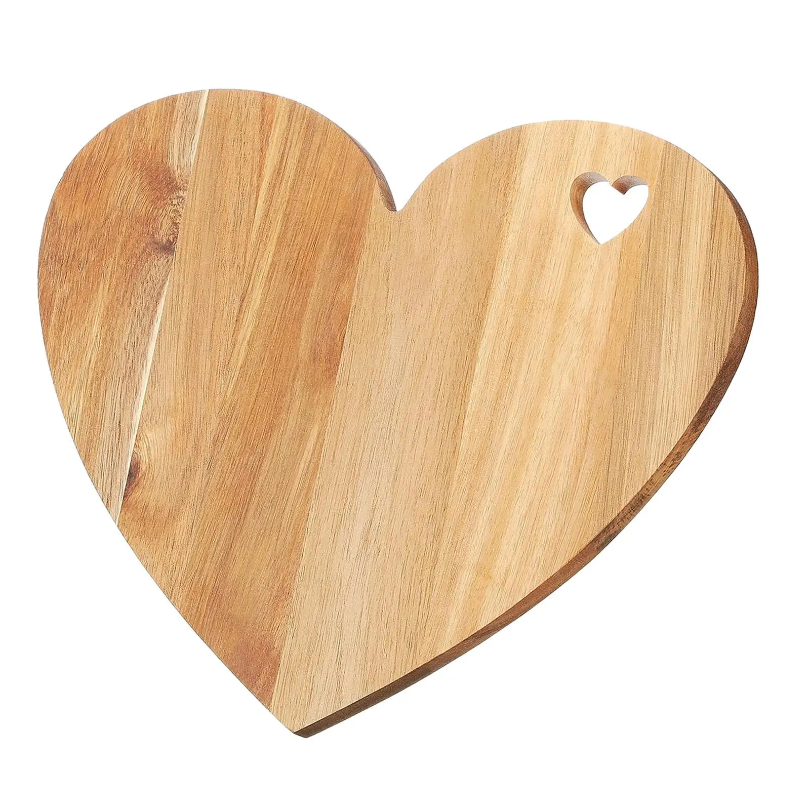 Heart Shaped Cutting Board Cheese Serving Platter Wood Bread Board for Kitchen Food Prep Meats Vegetables Butter Serving Board