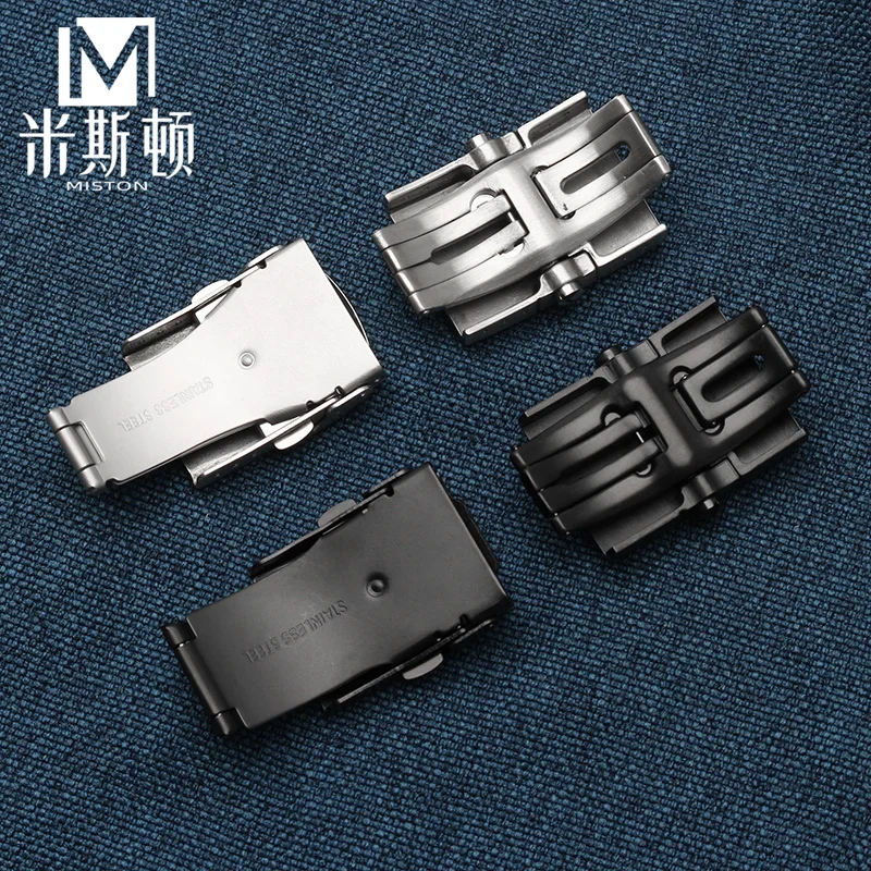 High quality 16mm 18mm 20mm 22mm Fold Safety Clasp buckle for silicone rubber strap Deployment Stainless Steel WatchBand Buckle