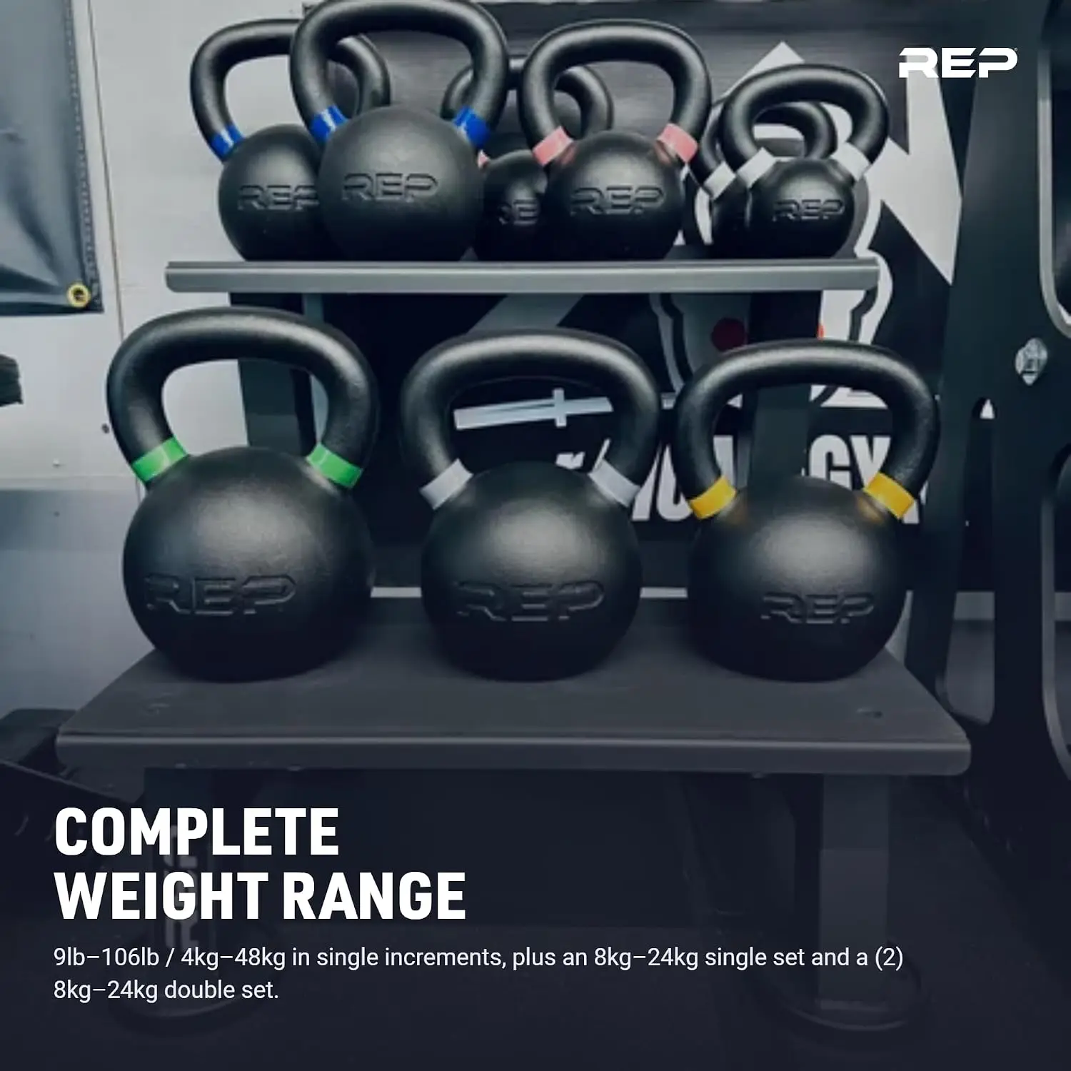 Fitness Kettlebell Set and Singles, 16kg Weight Range, Cast Iron, Strength Exercise Training, Home Gym, Power Workout Equipment, Free Weights, Dumbbell Alternative