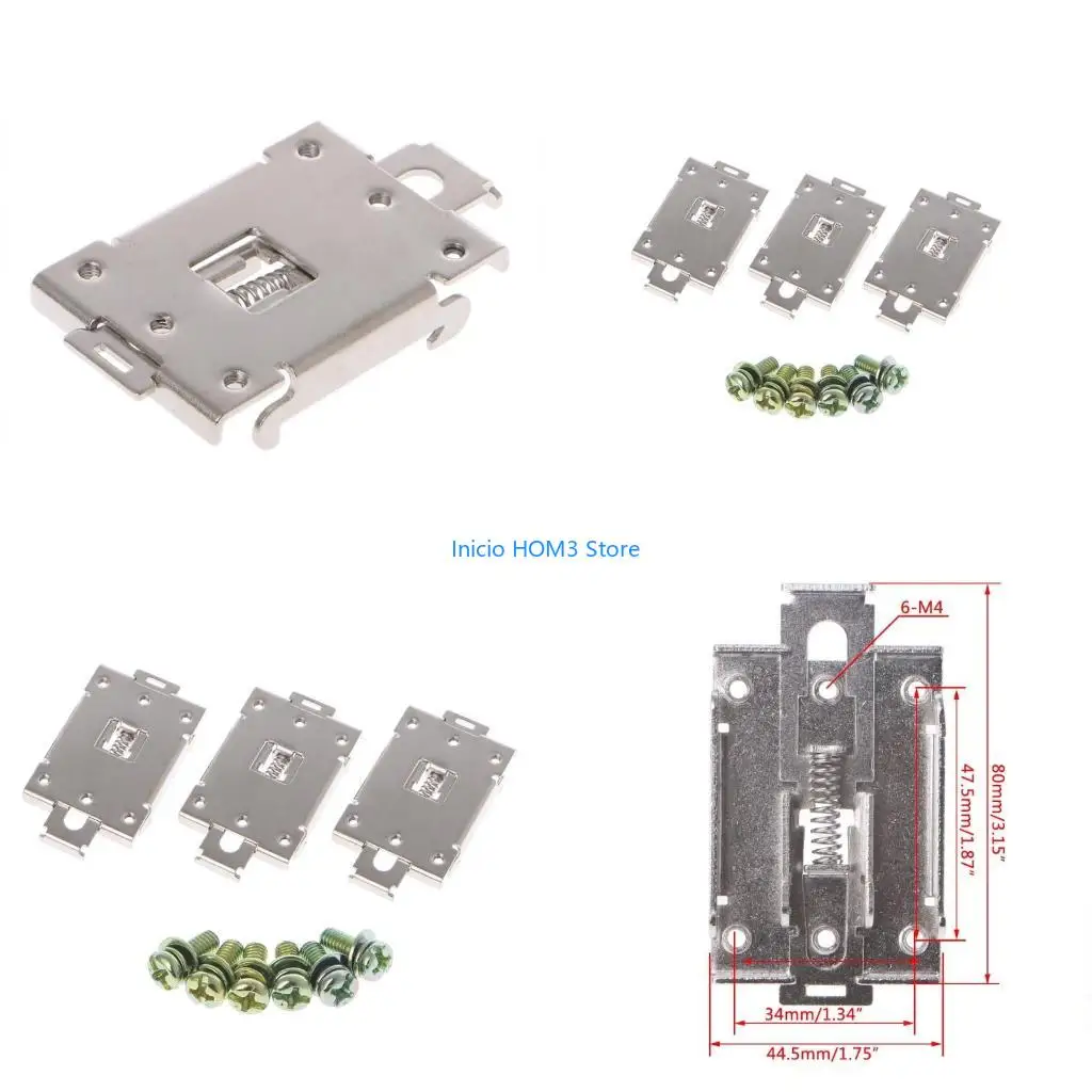 A5YD 3 Pcs Single Phase SSR 35mm DIN Fixed Clip Clamp for w./
