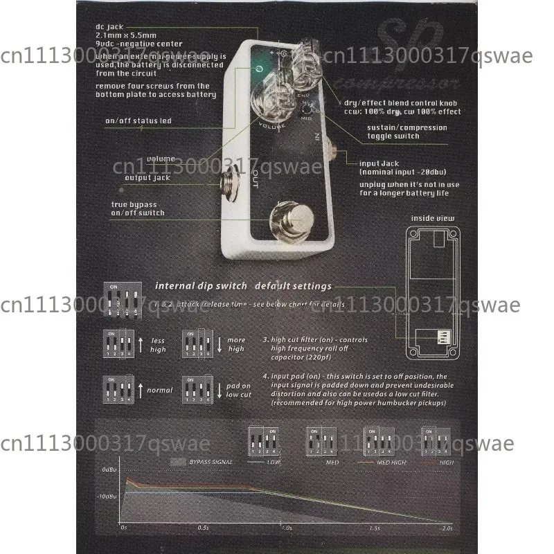 Effect Multi-Mode Mini Compressor Guitar Pedal Replacement For SP Compressor