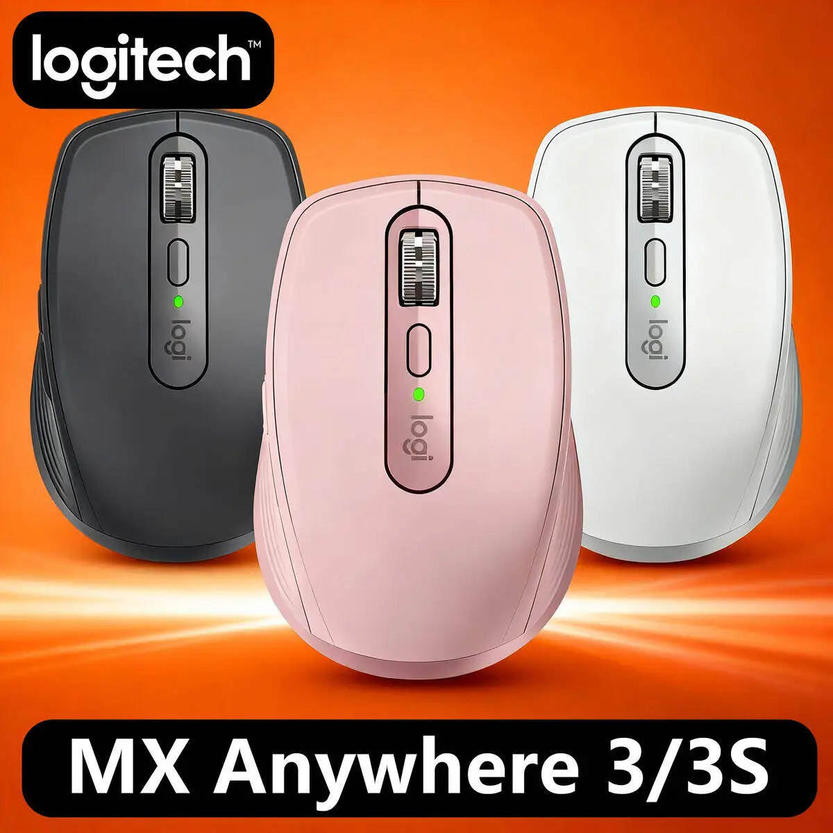 

Logitech MX Anywhere 3S Wireless Mouse, 8000 DPI Darkfield, MagSpeed, Logi Bolt, 10m Range, USB-C Fast Charge, Mac
