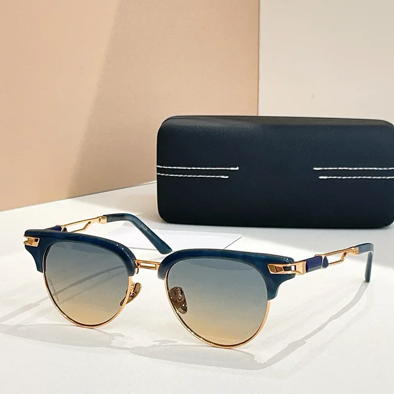 

Солнцезащитные очки Z35 Light Luxury Oval Gold Browline для мужчин, оригинальные, высококачественные, из сплава, в стиле High Street, для мужчин